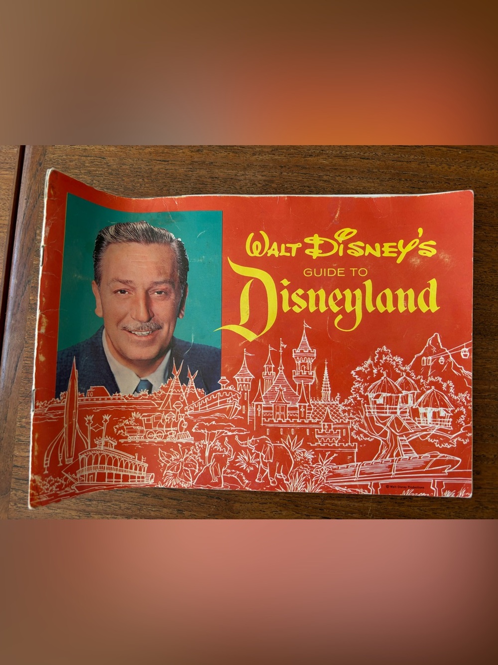 Vintage 1960s Walt Disney’s Guide to Disneyland Book Souvenir Map